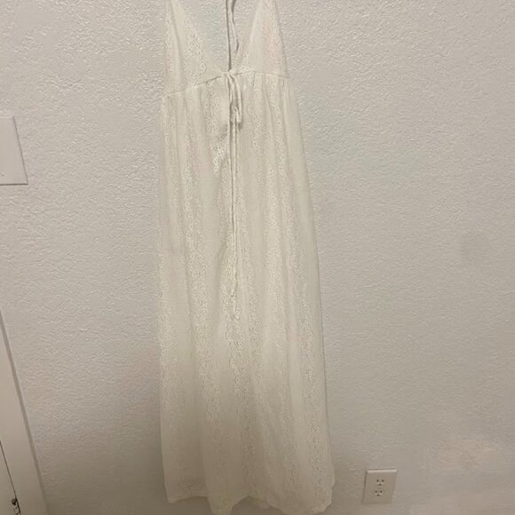ZARA Lace Halter Maxi Dress - White - Picture 4 of 4